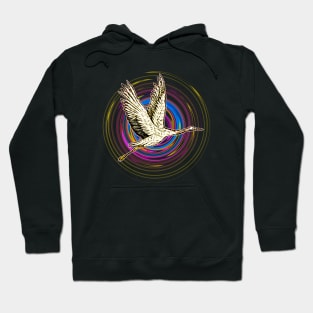 CRANE BIRD FLY Hoodie